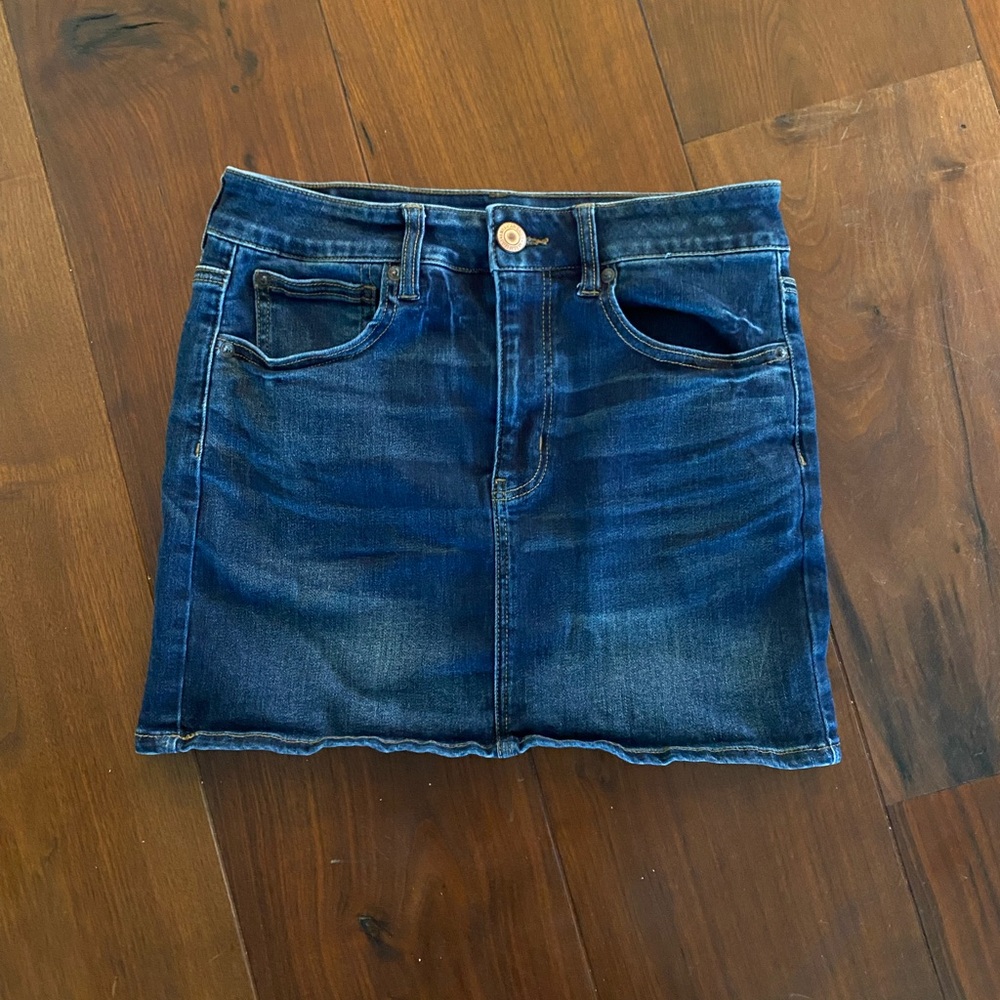 American Eagle Outfitters Dark Blue Denim Mini Skirt